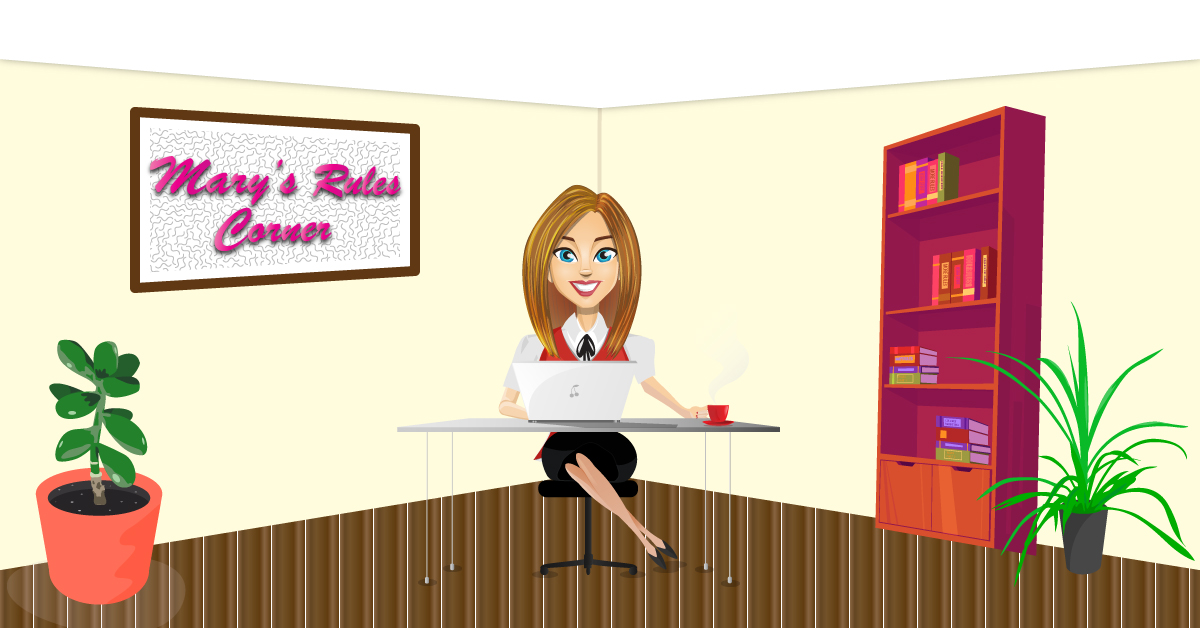 Mary's Rules Corner header